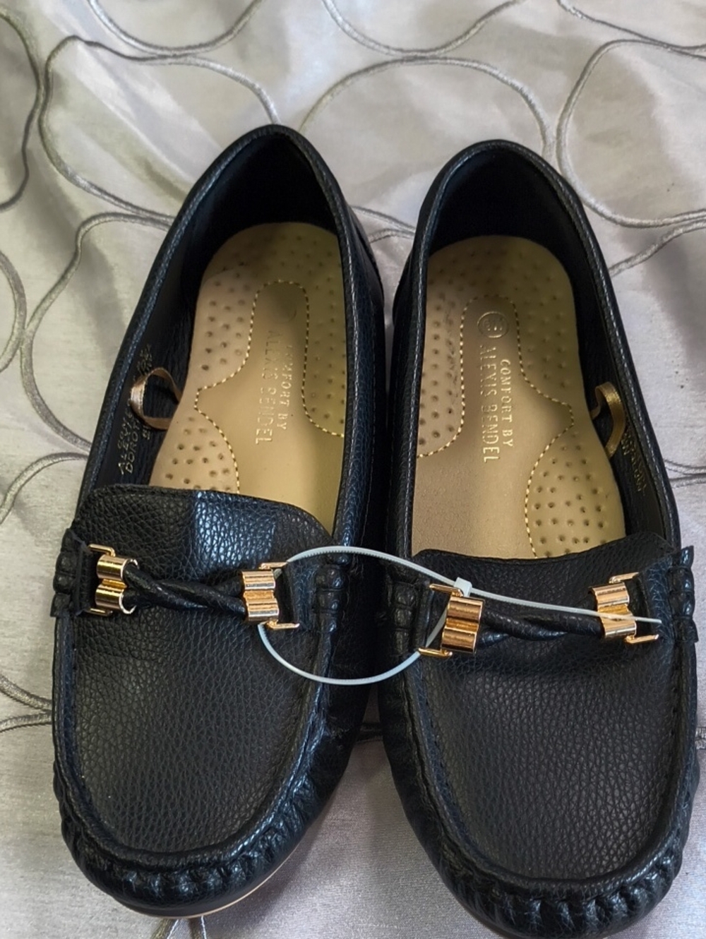 Comfort By Alexis Bendel Dorthy Black Leather Braided Bit Loafers